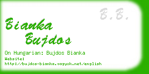 bianka bujdos business card